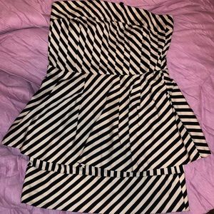 Charlotte Russe b&w striped dress.
